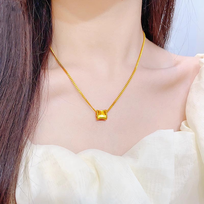 Jindian Same Style Seiko Cnc Cutting Aurora Cat'S Eye Small Man Waist Necklace Fashionable Light Luxury All-Match Brushed Pendant For Women - Image 3